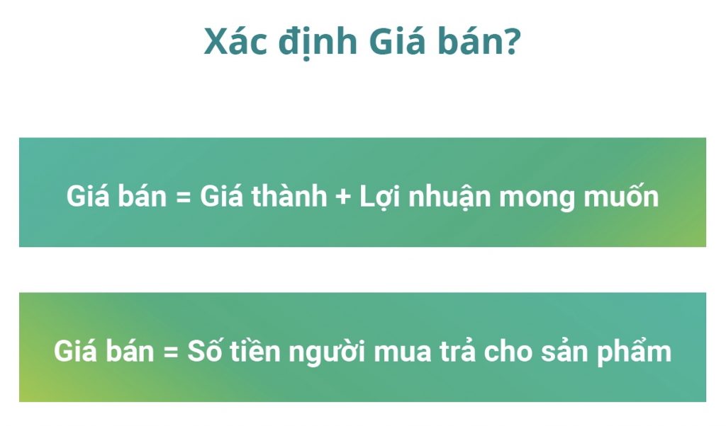 Xác định giá bán